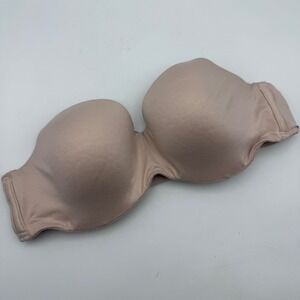 Victoria's Secret Body By Victoria Beige Strapless Lined Padded Bra 32C